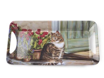 Cottage Cat medium bricka med handtag