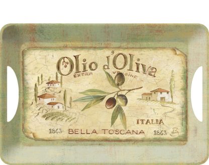 Olio d'Oliva stor bricka med handtag