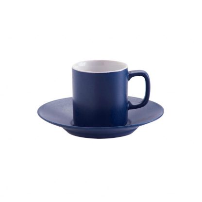 Espressokopp & fat Blå Navy (matt)