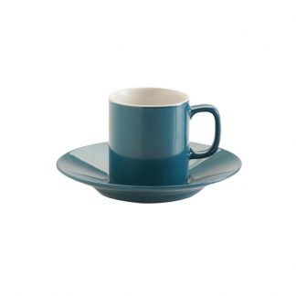 Espressokopp & fat Blå Teal