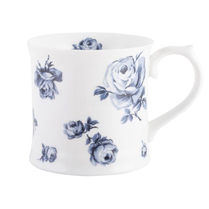 White Floral mugg