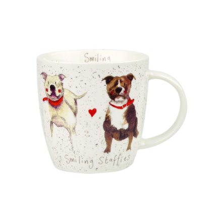 Smiling Staffies mugg