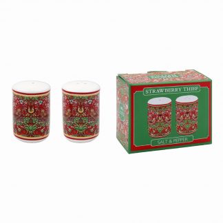 William Morris Red Strawberry Thief Salt och pepparströare