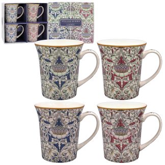 William Morris Lodden Lustre 4 muggar i presentförpackning