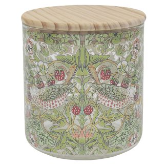 W Morris Strawberry Thief Glasburk med lock S