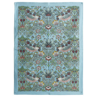 William Morris Teal Strawberry Thief Kökshandduk