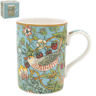 William Morris Teal Strawberry Thief Mugg