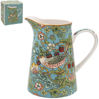 William Morris Teal Strawberry Thief Mjölkkanna