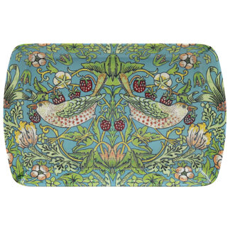 William Morris Teal Strawberry Thief Liten bricka