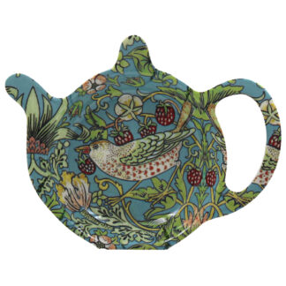 William Morris Teal Strawberry Thief Tepåsfat