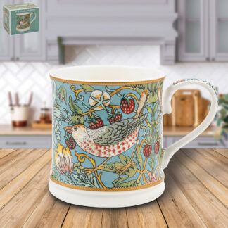 William Morris Teal Strawberry Thief Windsormugg
