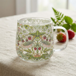 W Morris Strawberry Thief Glasmugg